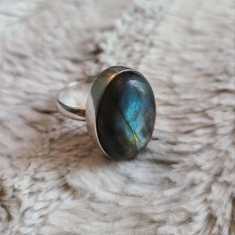 Sterling Silver Labradorite Ring - image 2
